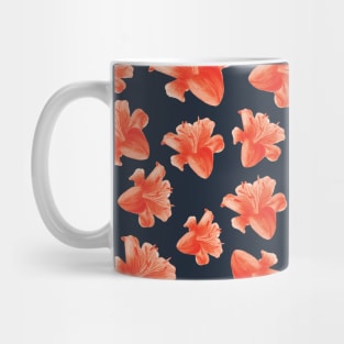 Watercolor flower pattern - red and blue Mug